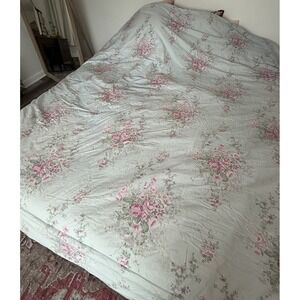 Simply Shabby Chic Comforter Blue Pink Flowers + Reversible Retired READ